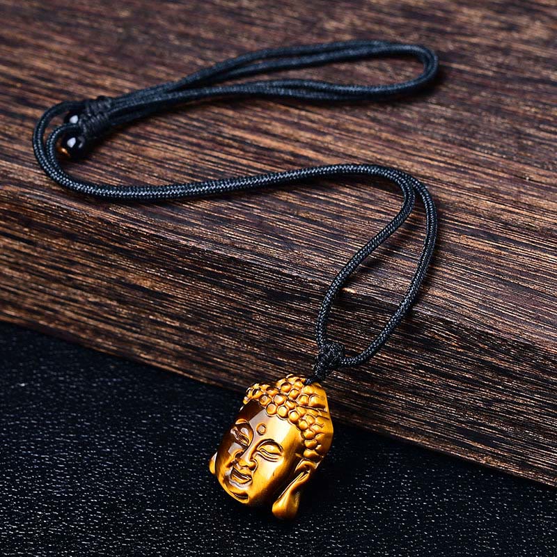 Anhänger Buddha Tigerauge Energie Mut Stein