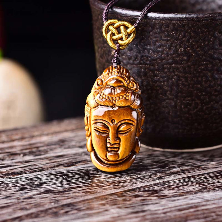 Anhänger Kwan Yin Golden Meditation Schutz