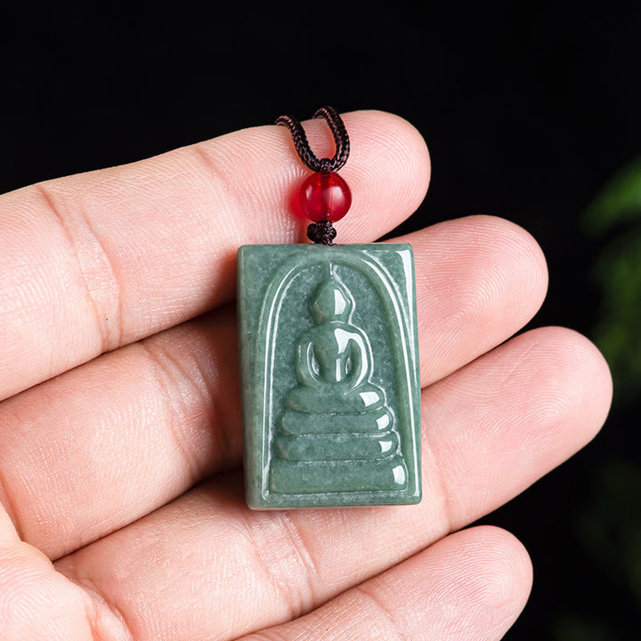 Jade Buddha Anhänger Hand Wohlstand