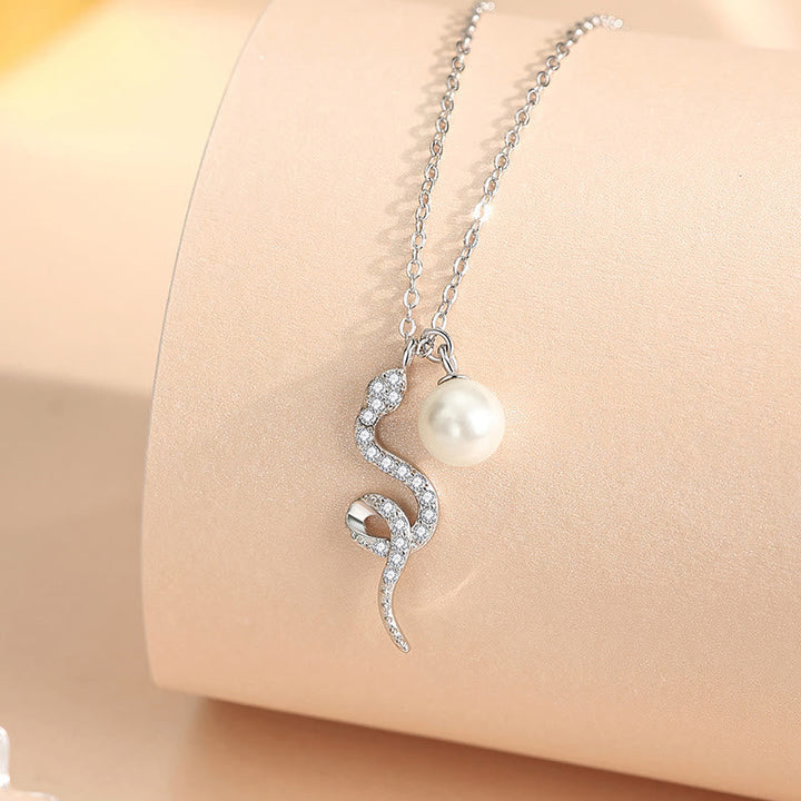 Tibetische Kette Schlange Schmuck Perlenkette Segen