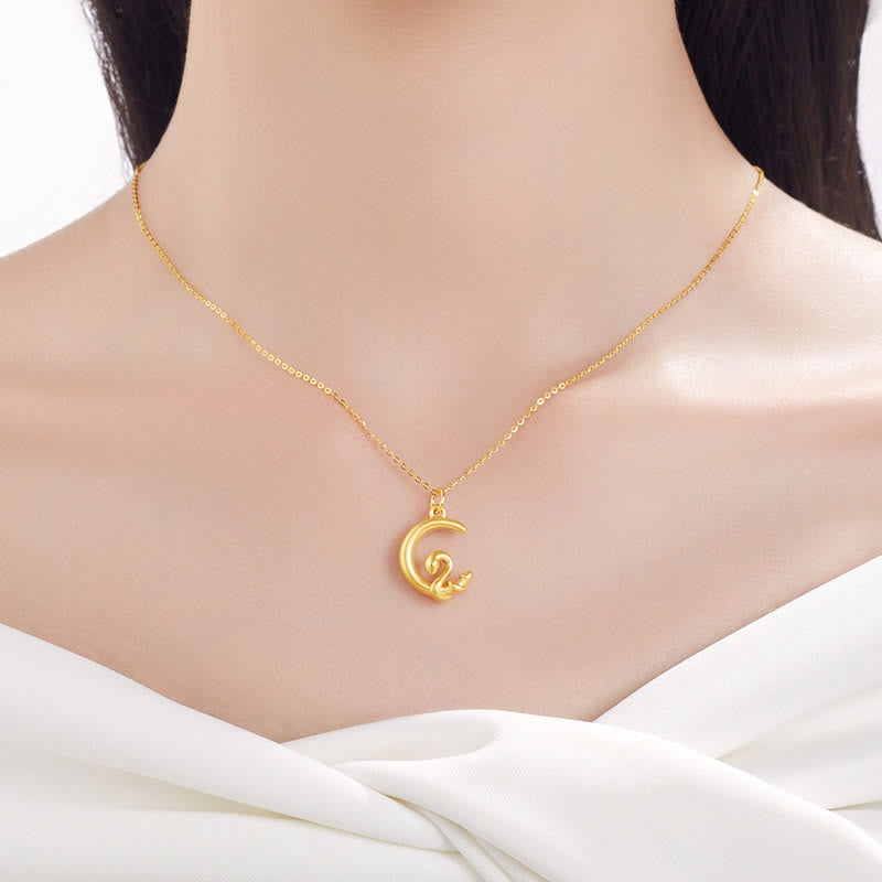 Goldkette Schlange Anhänger Kette Glück