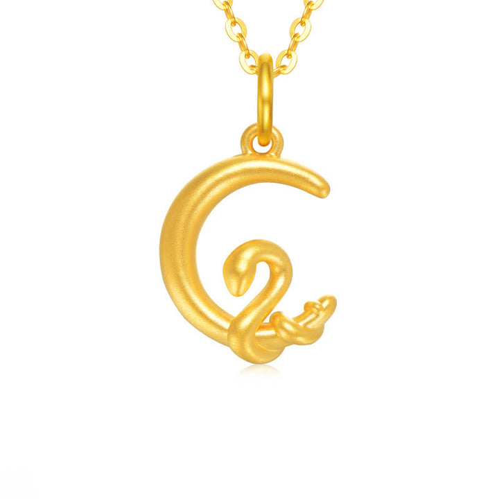 Goldkette Schlange Anhänger Glück Schutz