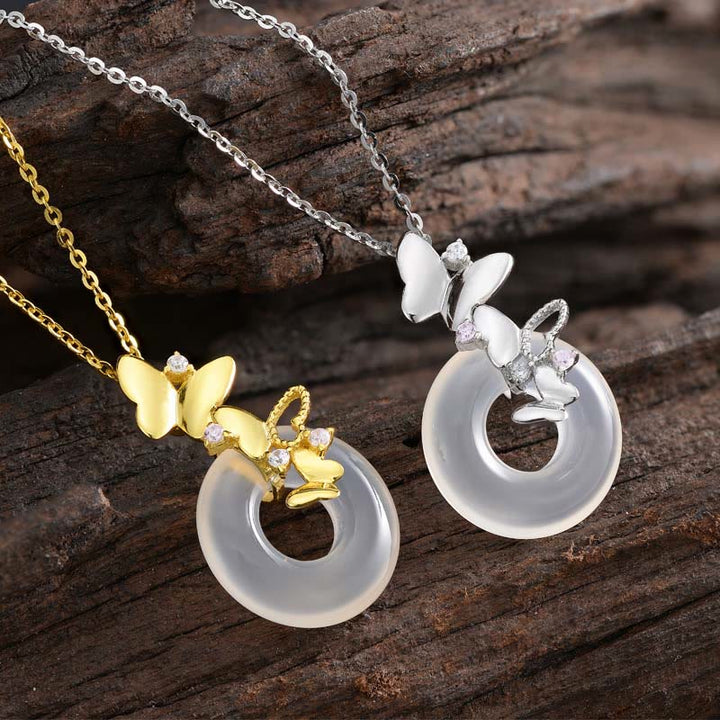 Kette Schmetterling Sterlingsilber Vergoldet Glück