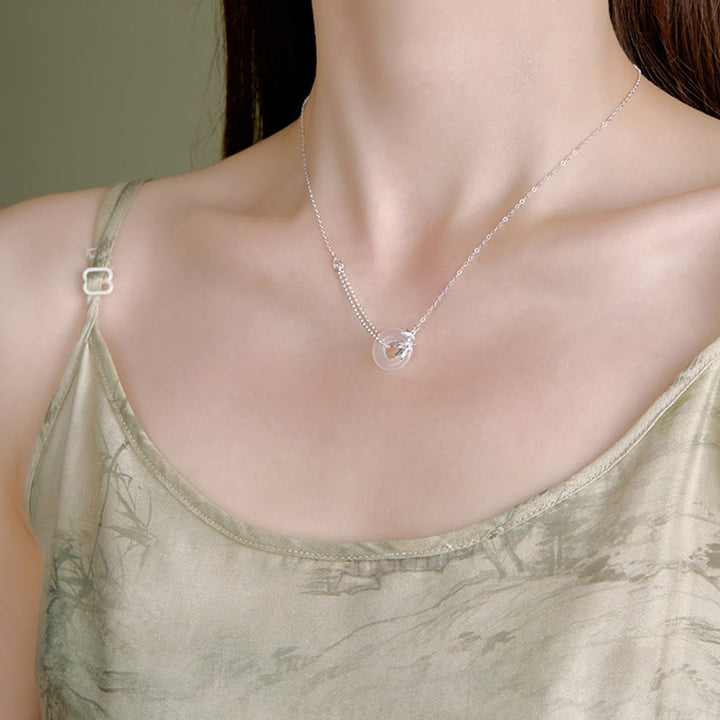Kette Bergkristall Kugel Sterlingsilber – Energie