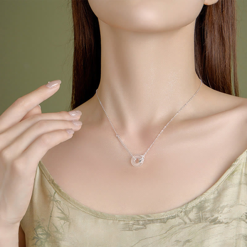 Kette Mondstein Blüte Sterlingsilber – Schutz