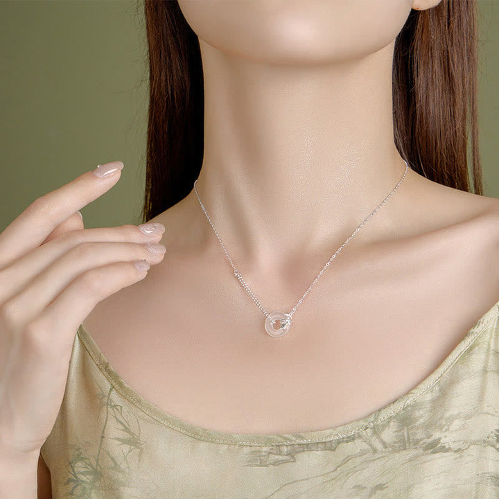 Kette Mondstein Blüte Sterlingsilber – Schutz