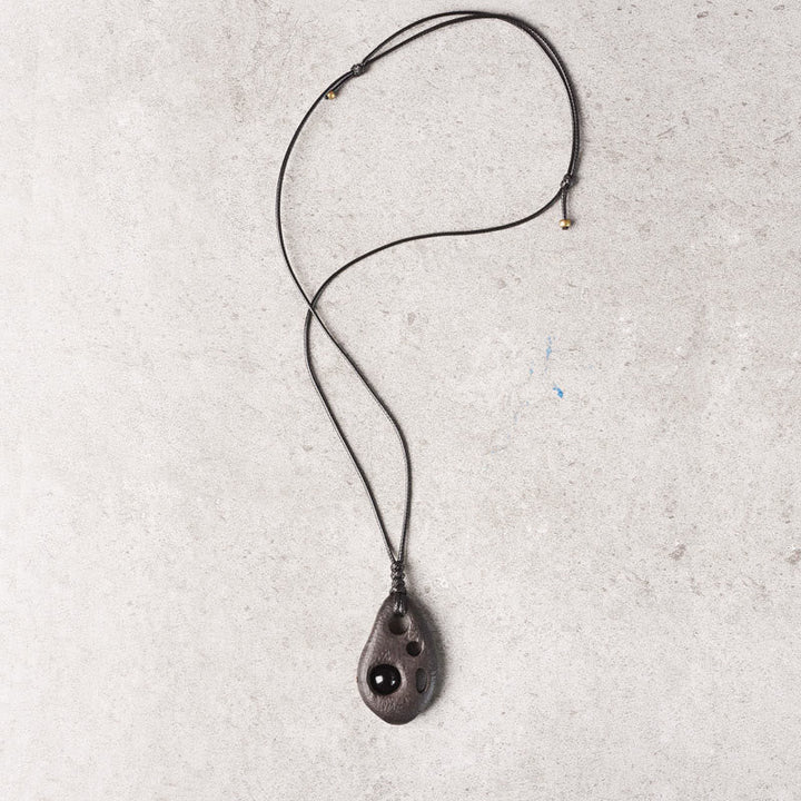Kette Ebenholz Obsidian Buddha – Anhänger