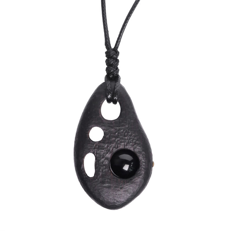 Kette Ebenholz Obsidian Buddha – Frieden