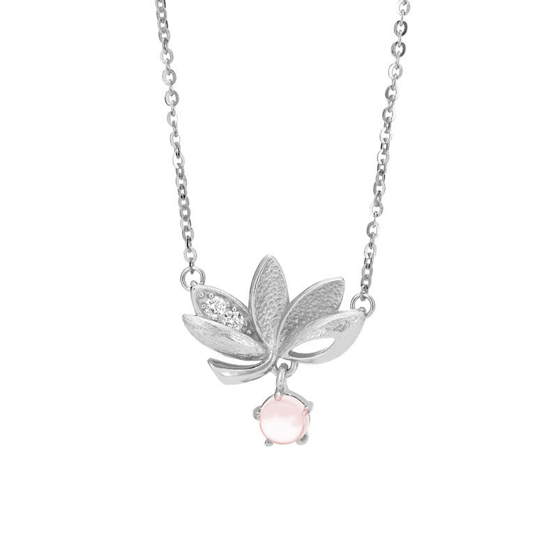Silberkette Lotus Sterlingsilber Rosa