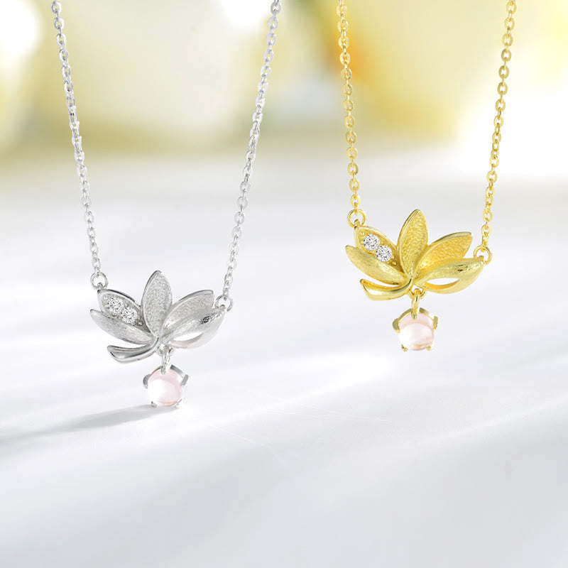 Kette Sterlingsilber Lotus Gold Silber