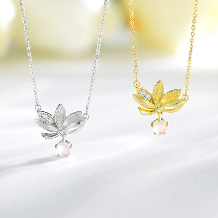 Kette Sterlingsilber Lotus Gold Silber