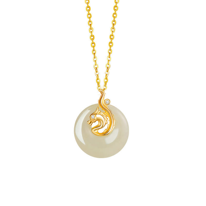 Jade Anhänger Gold Kette Sternzeichen