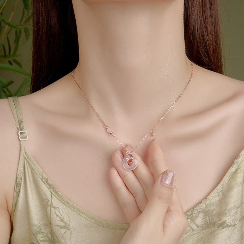 Kette Chalcedon Koi Blume Harmonie