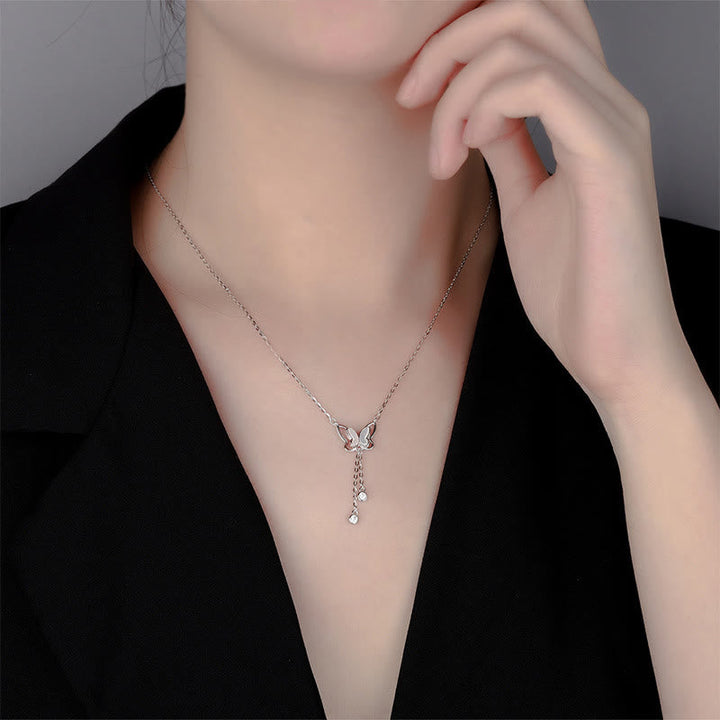 Kette Sterlingsilber Schmetterling Anhänger