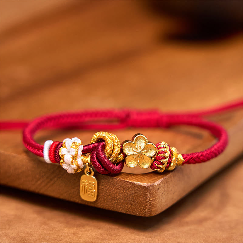 Armband Pfirsichblüte Glücks-Charm – Freude & Glück