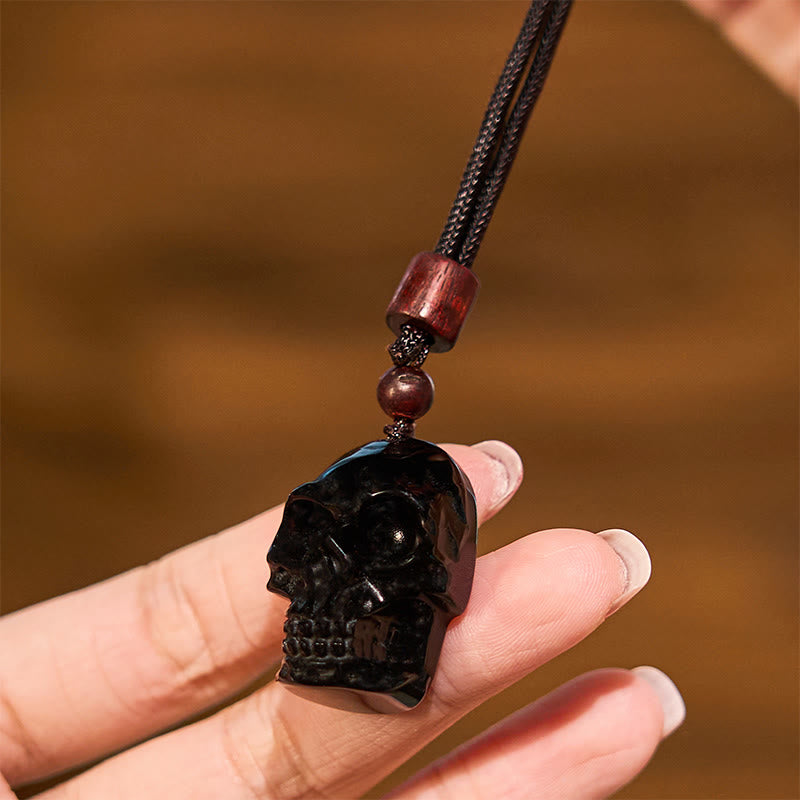 Kette Obsidian Anhänger Energie Schutz