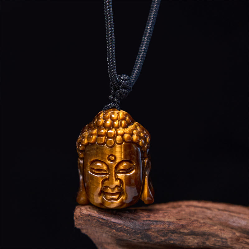Buddha Pendant Tigerauge Mut Schutz Energie