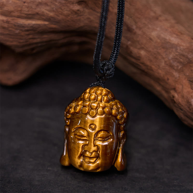 Buddha Tigerauge Pendant Kette Chakra Schutz