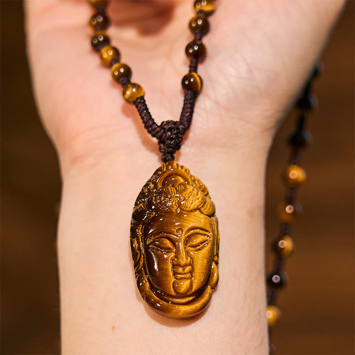 Anhänger Kwan Yin Holzschnur Golden Harmonie
