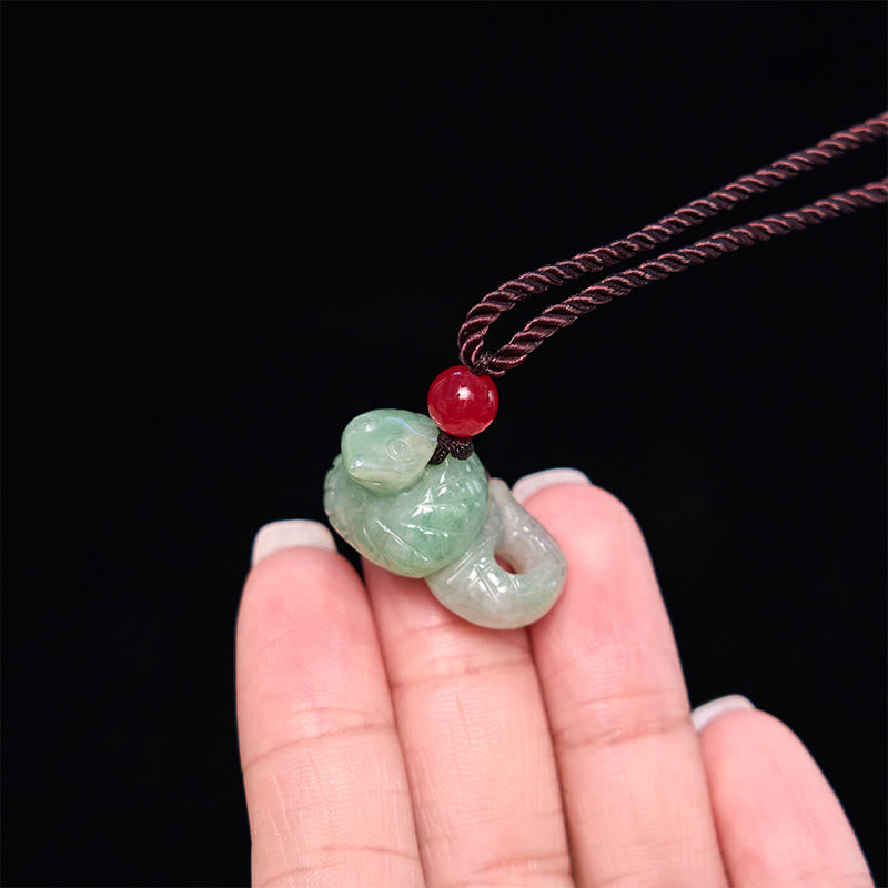 Kette Jade Schlange Hand Glück Anhänger