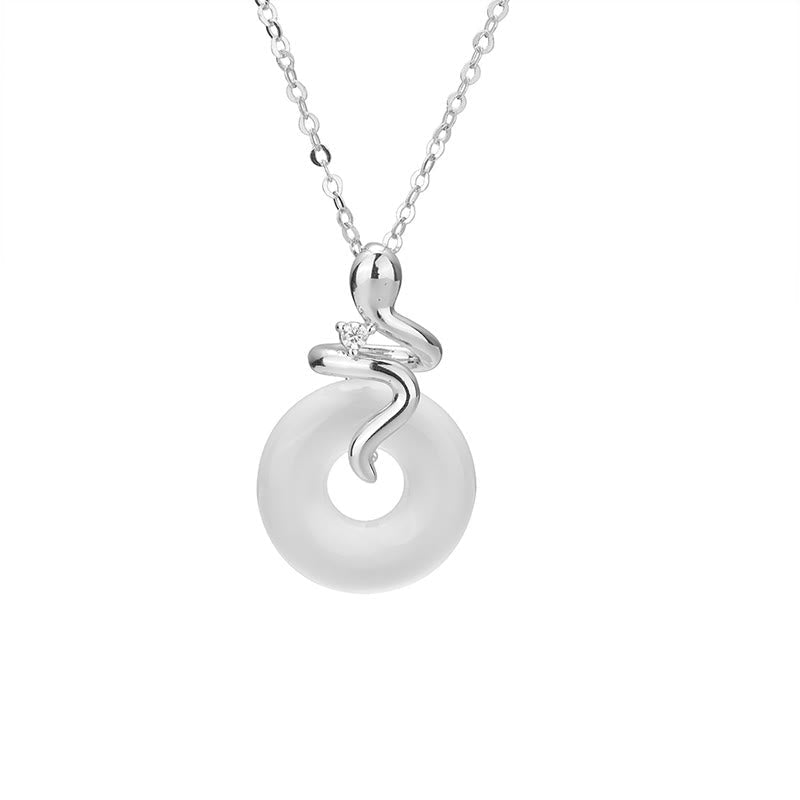 Kette Sterlingsilber Schlange Anhänger Modern