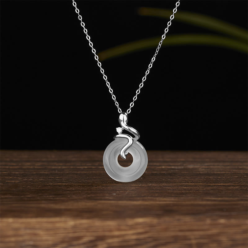 Kette Sterlingsilber Schlange Anhänger Harmonie