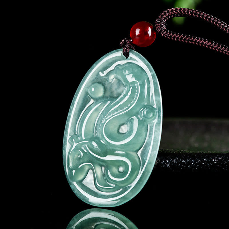 Grüne Jade Schlange Kette Glück Natur