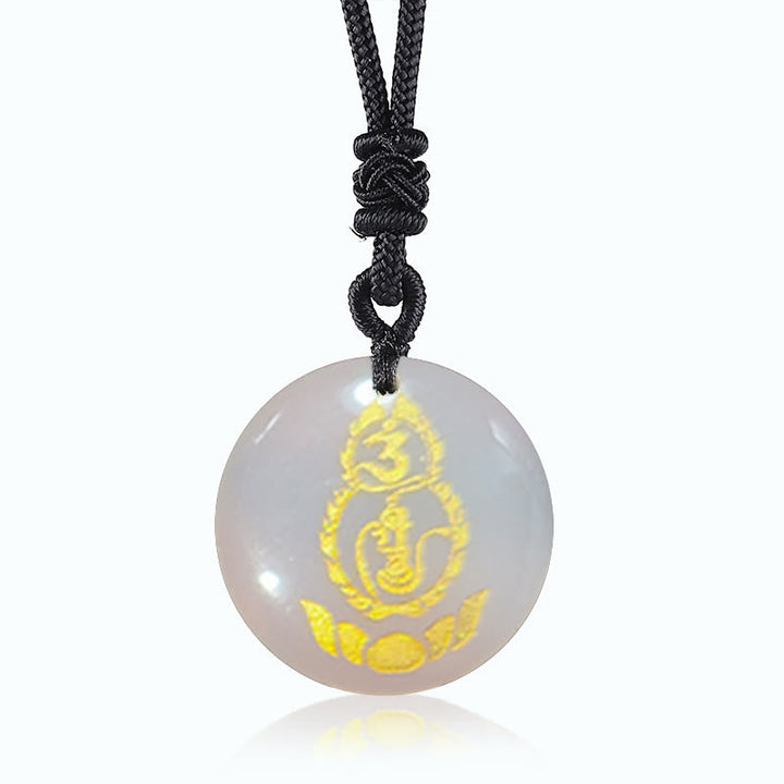 Kette Schwarzer Obsidian Lotus – Schutz & Segen