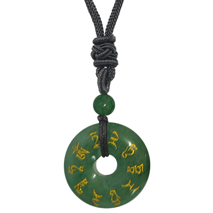 Anhänger Kette Tibetischer Obsidian Grüne Tara