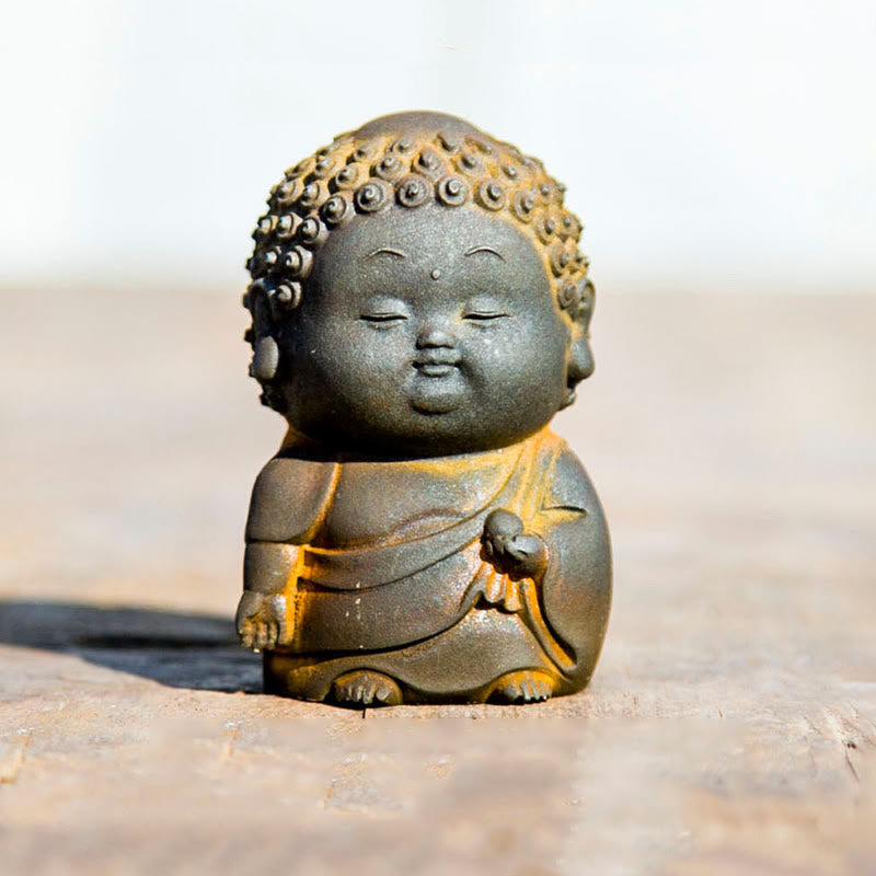 Buddha Figur Klein Eisen Rost Harz Buddha stehend