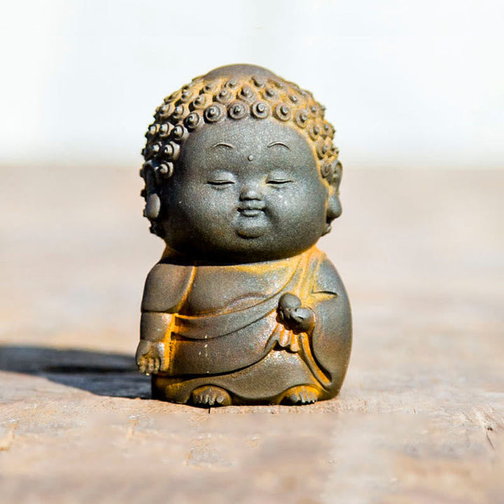 Buddha Figur Klein Eisen Rost Harz Buddha stehend