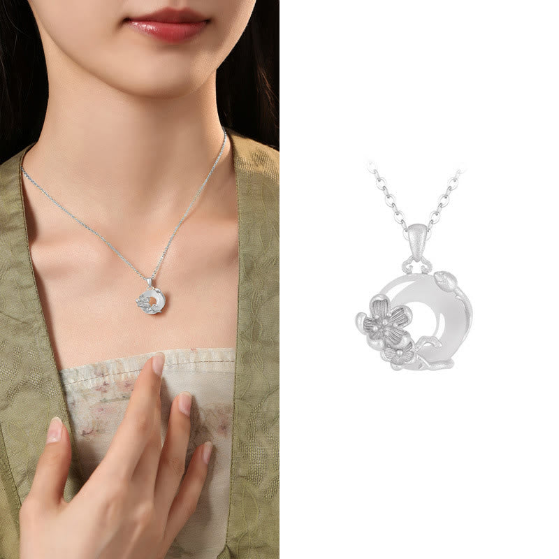 Kette Chalcedon Blume Sterlingsilber – Frieden