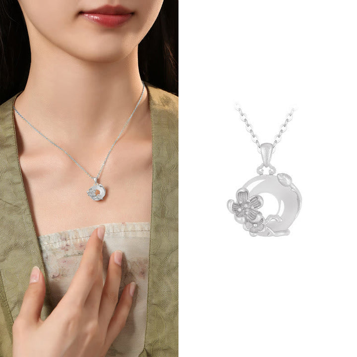 Kette Chalcedon Blume Sterlingsilber – Frieden