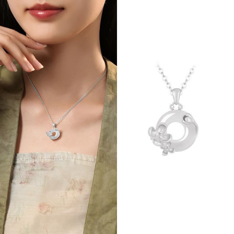 Kette Chalcedon Blume Sterlingsilber – Frieden