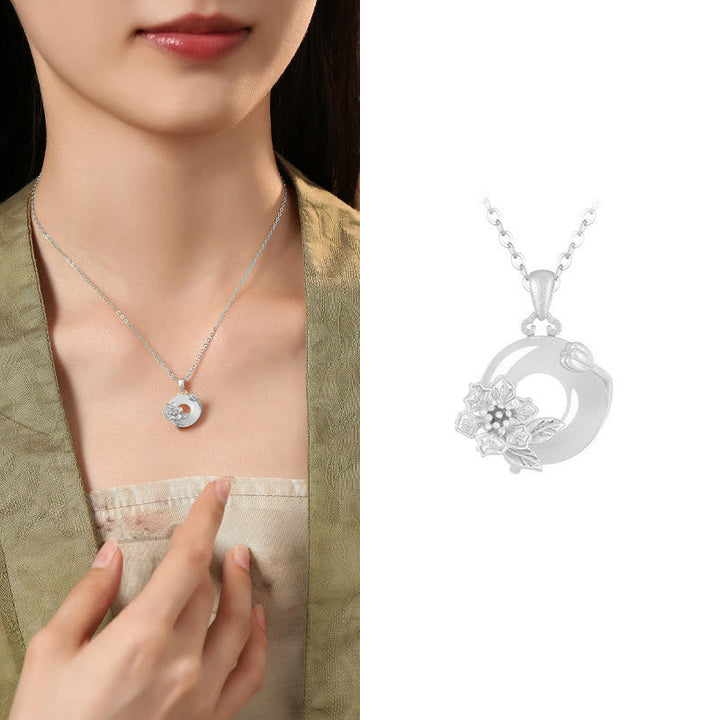 Kette Chalcedon Blume Sterlingsilber – Frieden