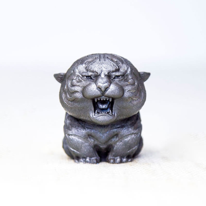 Figur Tiger Brüllend Eisenpulver Deko Poliert