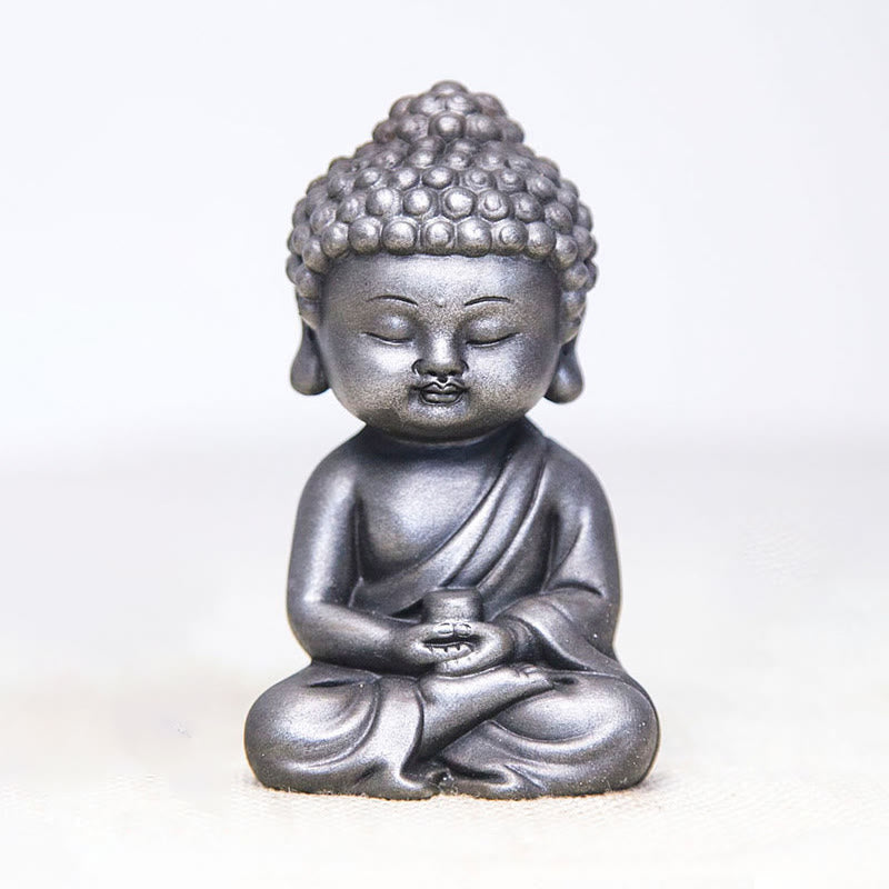 Avalokiteshvara Ksitigarbha Eisen Rost Harz Poliert / Tathagata