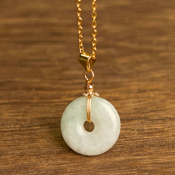 Jade Friedensschnalle, Goldkette, Harmonie, Glück
