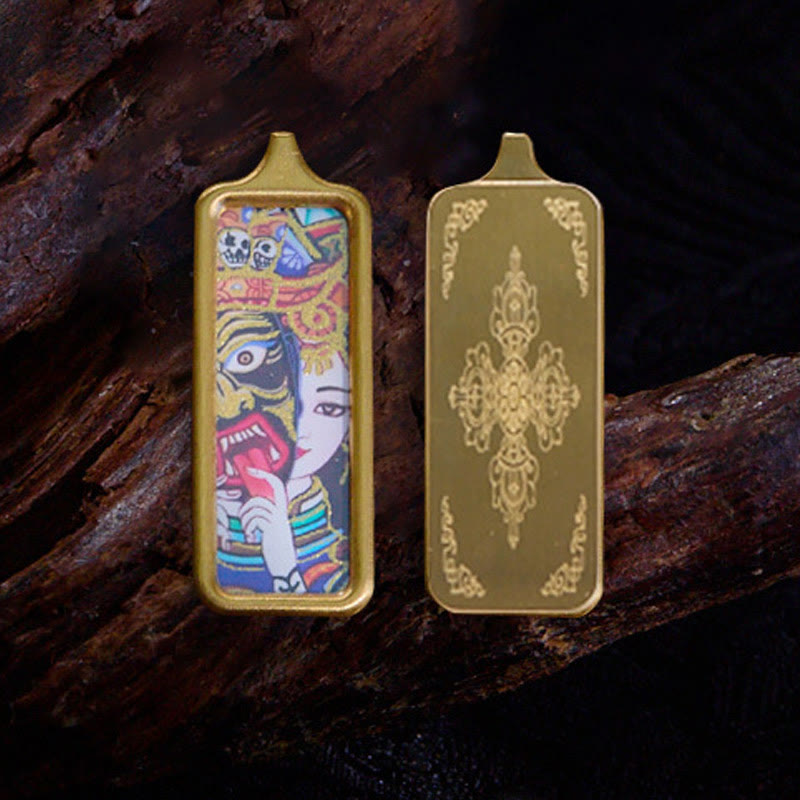 Kette mit bunten Anhängern Amulett farbig Designs Wohlstand