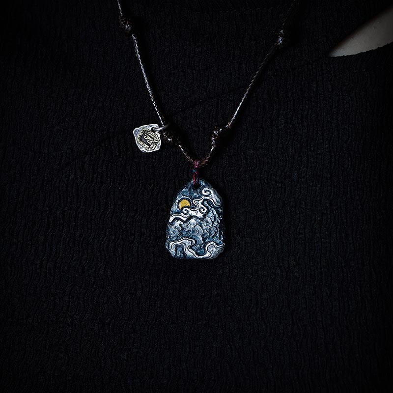 Halskette Sterlingsilber mit Glückliche Wolken Anhänger Schutz