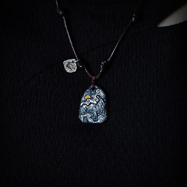 Halskette Sterlingsilber mit Glückliche Wolken Anhänger Schutz