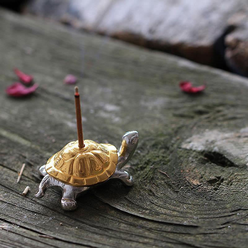 Räuchergefäß Schildkröte Schnecke Legierung Schildkröte Gold