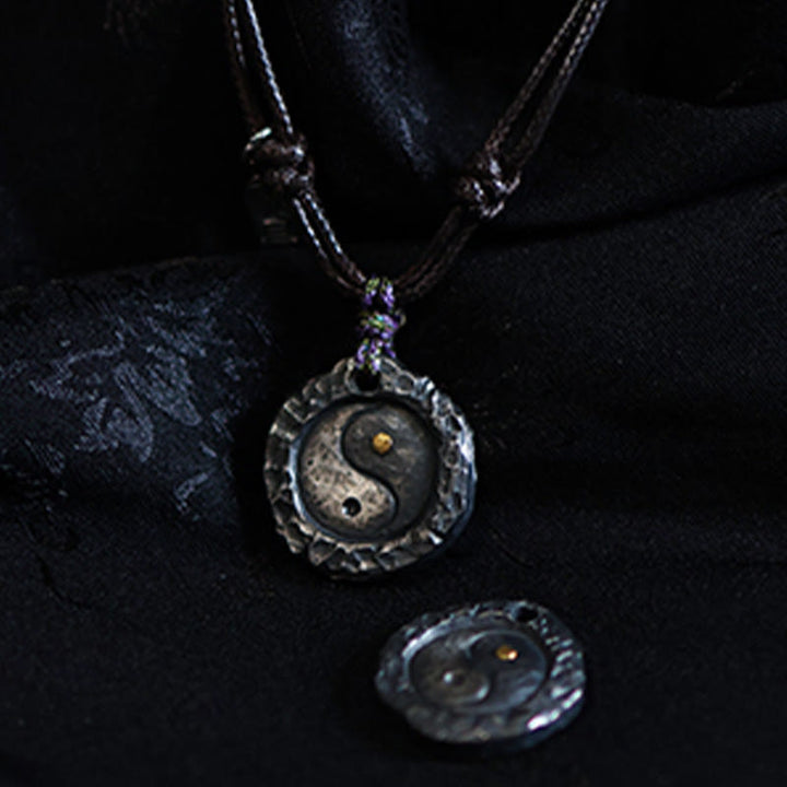 Yin Yang Anhänger Kette Silber Tai Chi Harmonie