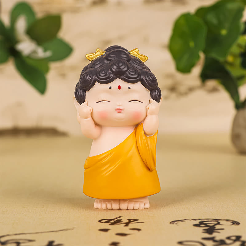 Buddha Amitabha Lotus Meditation Harz Stehender Buddha