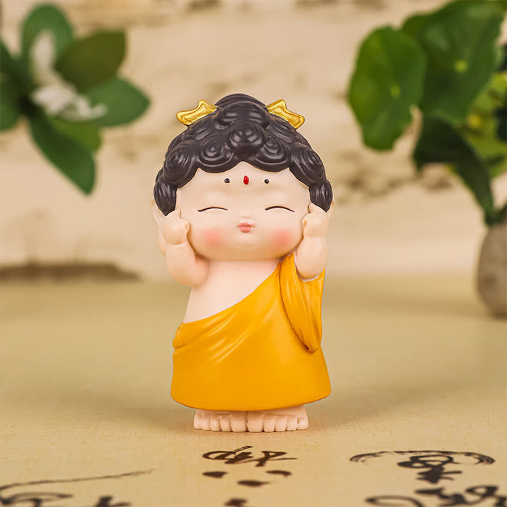 Buddha Amitabha Lotus Meditation Harz Stehender Buddha