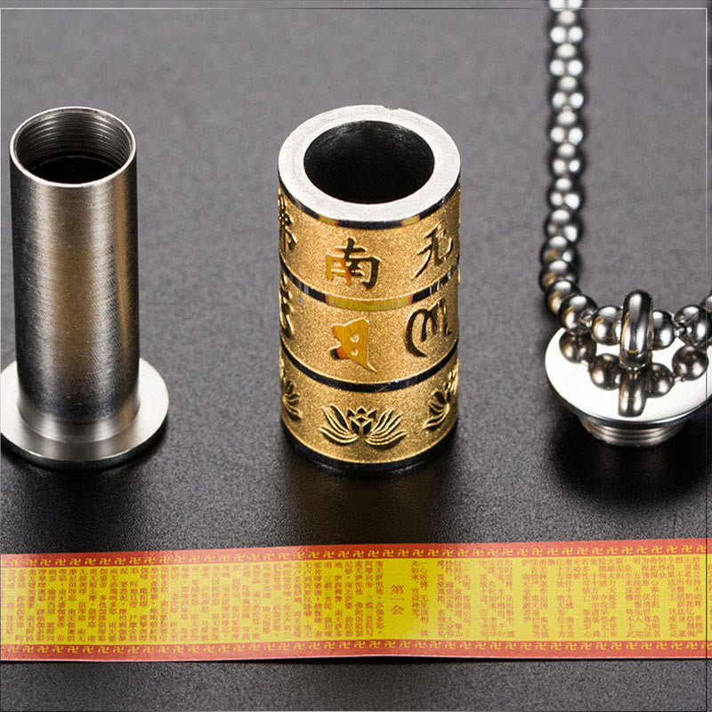 Anhänger Kette Titanstahl Lotus Tibet Verbinder Gold Bronze Silber