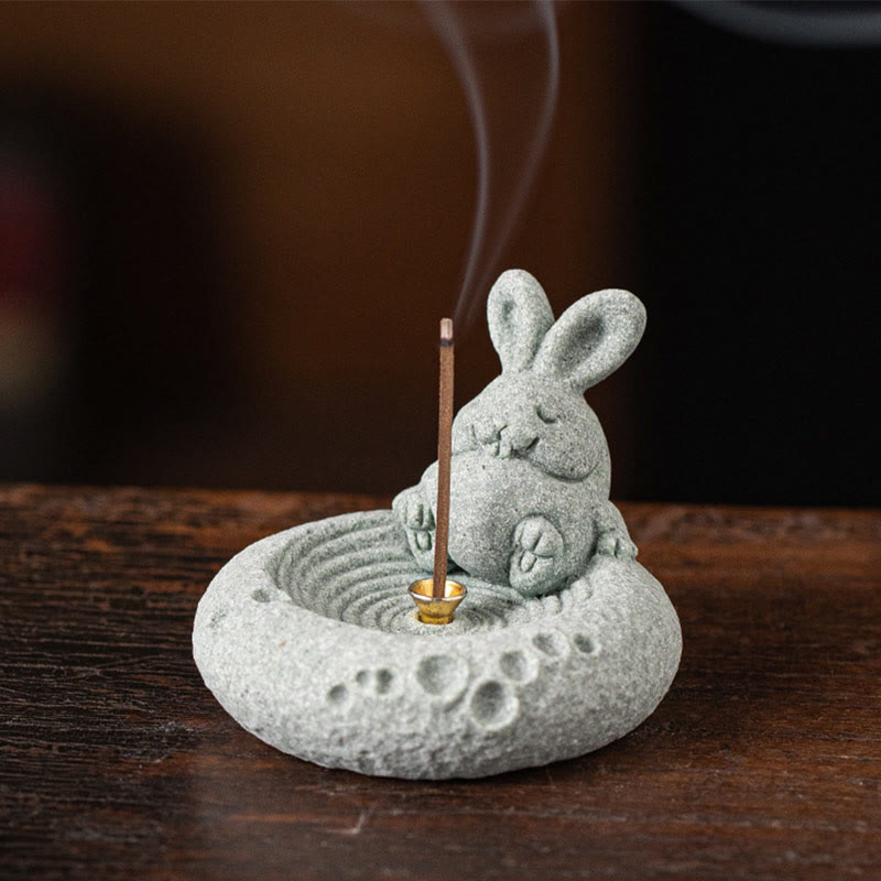Räucherstäbchen Halterung Tierkreis Keramik Hase
