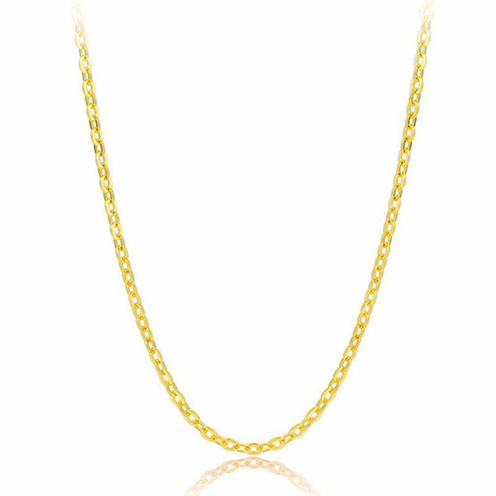 Goldene Kette mit feinem Gliederdesign eleganter Schmuck Halsschmuck