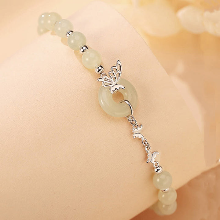 Jade Hetian Schmetterling Perlen Armband