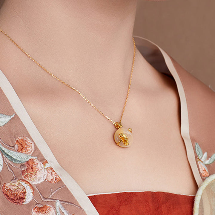 Anhänger Kette Gold Blume elegant